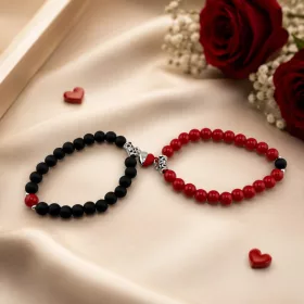 Red&Black "összetartozunk" karkötő szett