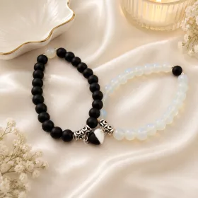Crystal&Black "összetartozunk" karkötő szett