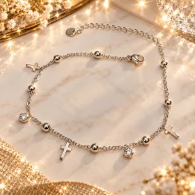 Cross Crystal Silver