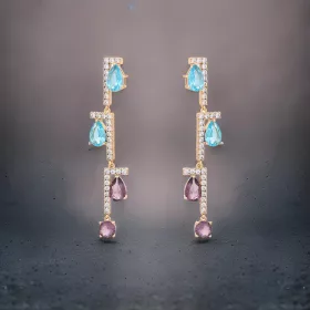 Color Drop Crystal Long