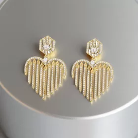 Long Crystal  Heart Crystal