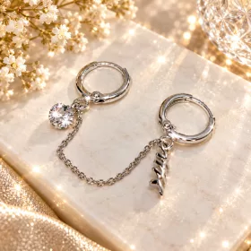 Fish & Crystal Double Ring