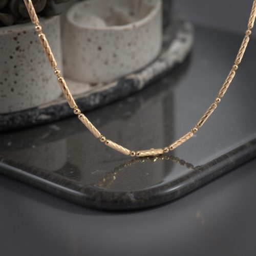 Line & Pearl Micro Gold