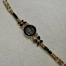 Black & gold flower