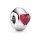 Red Crystal Silver Ring