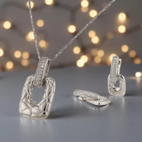 Savannah Silver Crystal szett