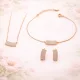 Line Crystal Solid Gold szett